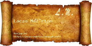 Laczo Márton névjegykártya